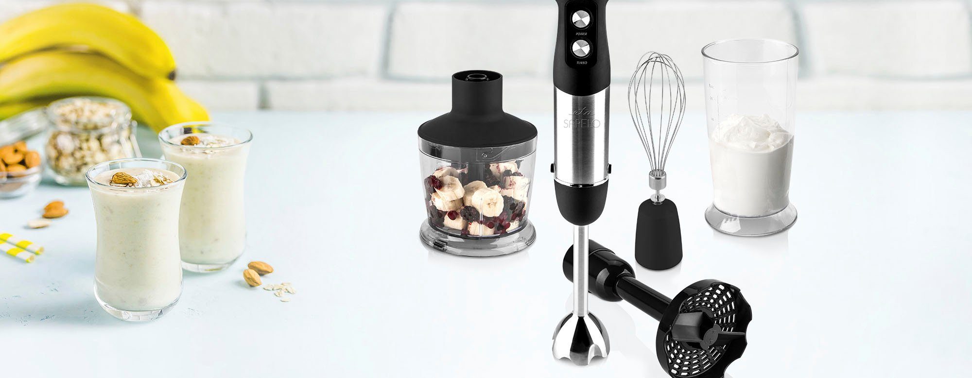 eta Stabmixer SAPELO ETA501390010, 800 W, mit Spezialaufsatz zum Stampfen von Kartoffeln