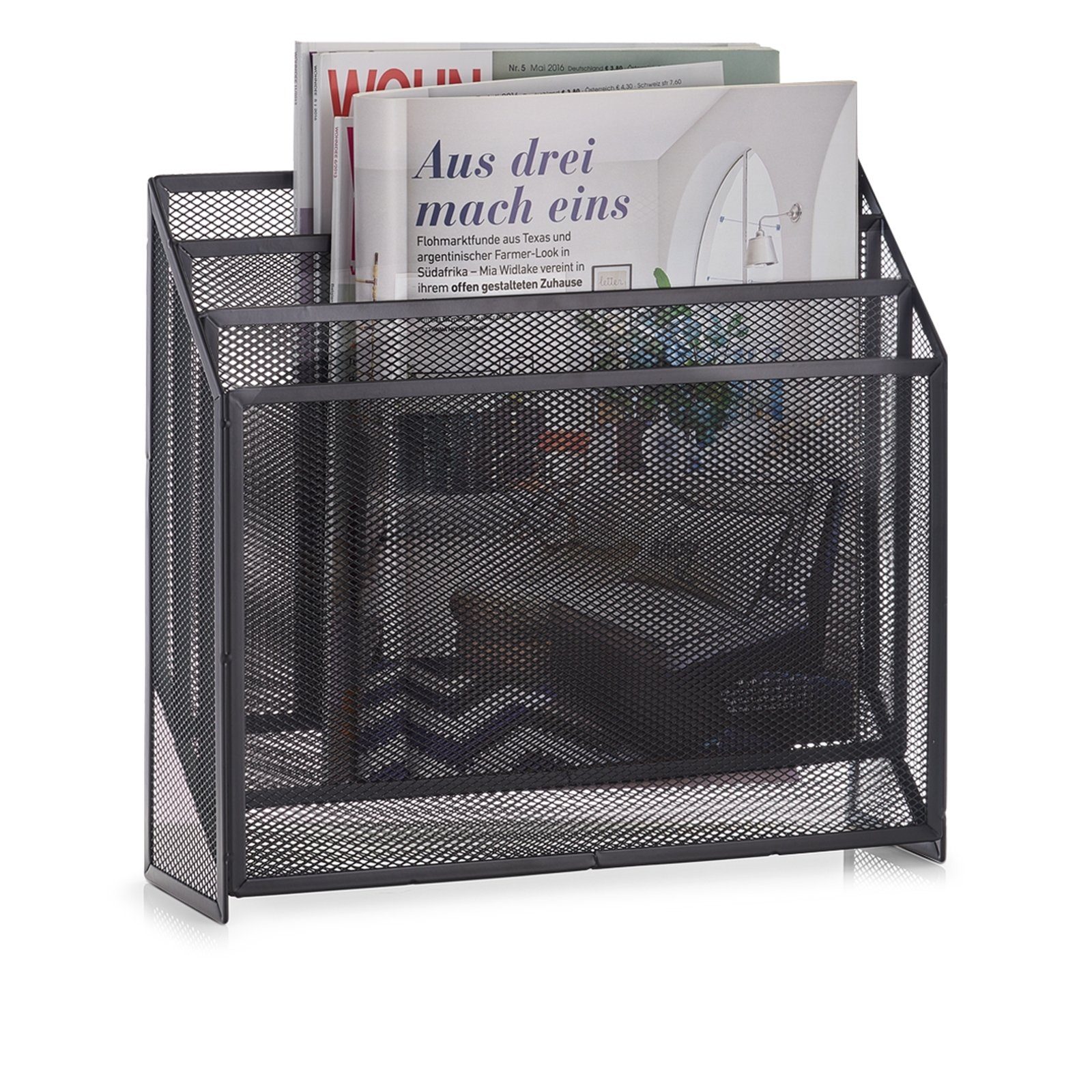 Zeller Present Zeitungsständer Zeitungsständer anthrazit Mesh (Stück, 1 St)