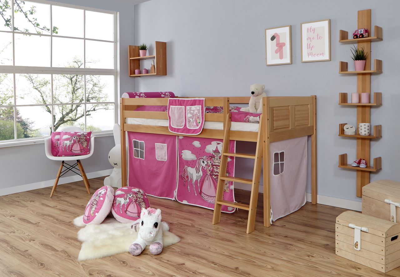 Ticaa Hochbett Eric Country Buche Horse-Pink,A1
