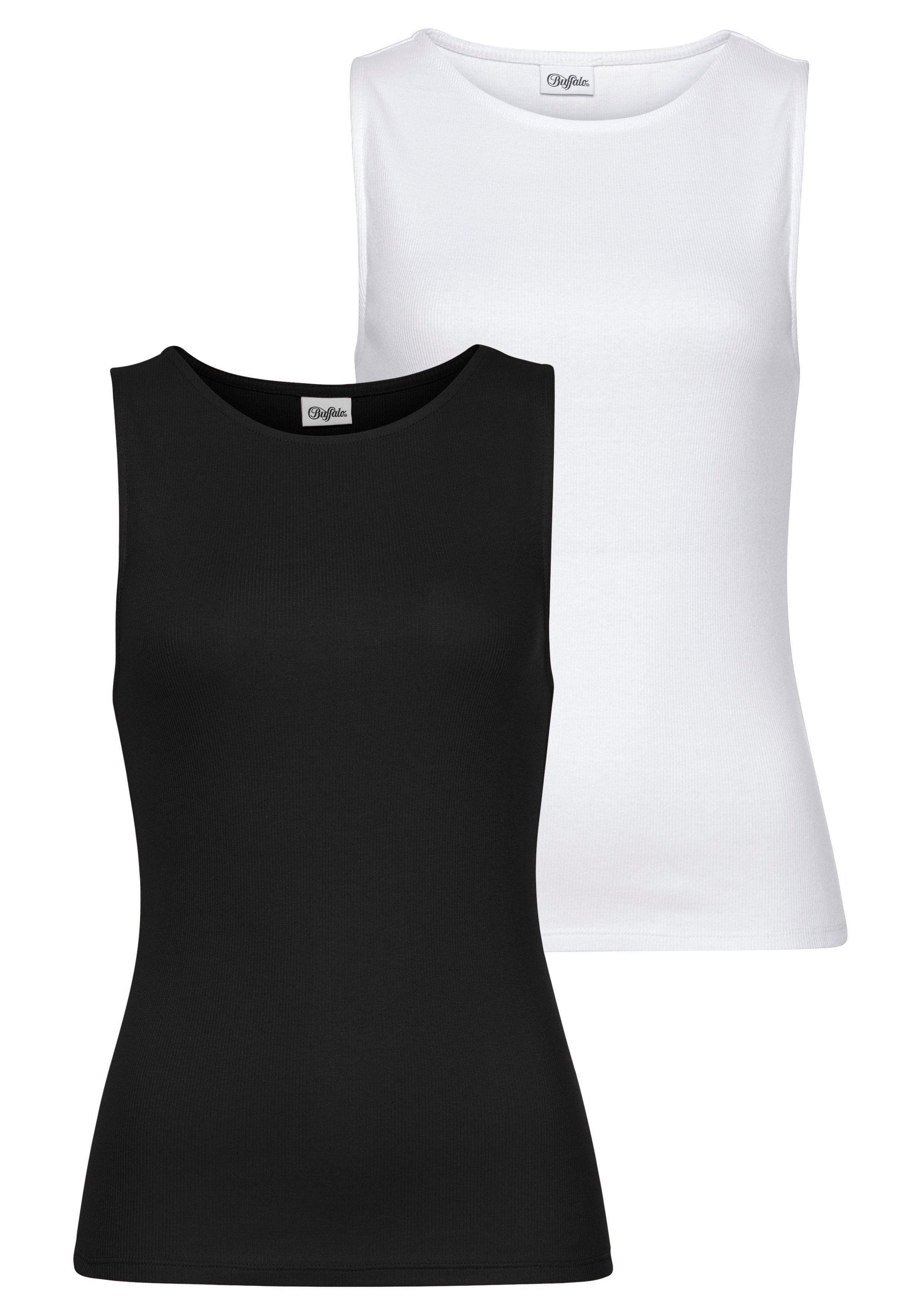 Buffalo Strandtop (Packung, 2er-Pack) aus weicher Rippware