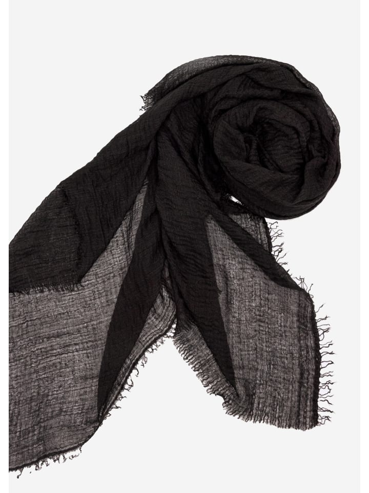 SASSYCLASSY Musselin Schals in Schwarz günstig kaufen onesize
