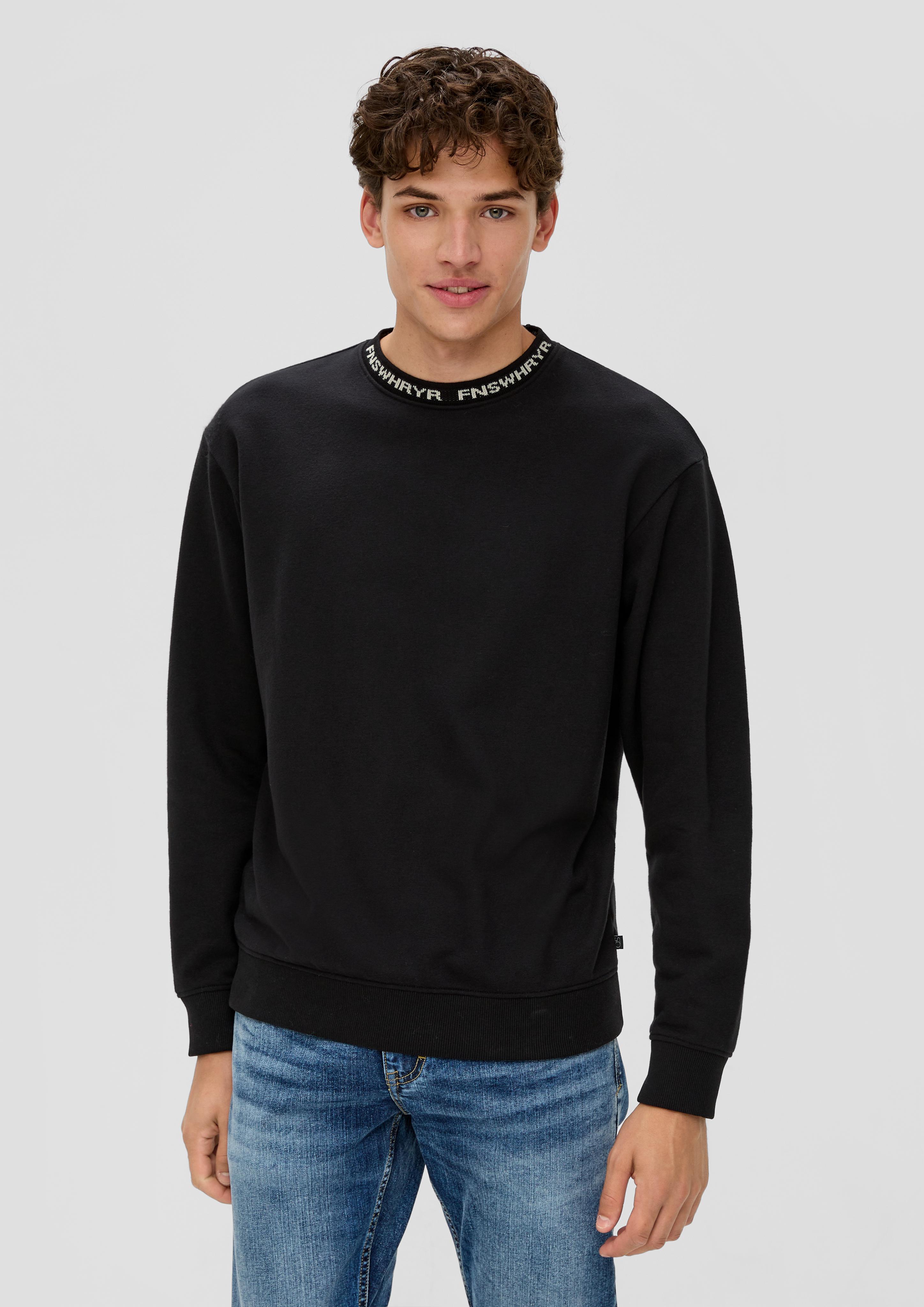 Sweatshirt mit Jacquard-Blende  2135447-9999