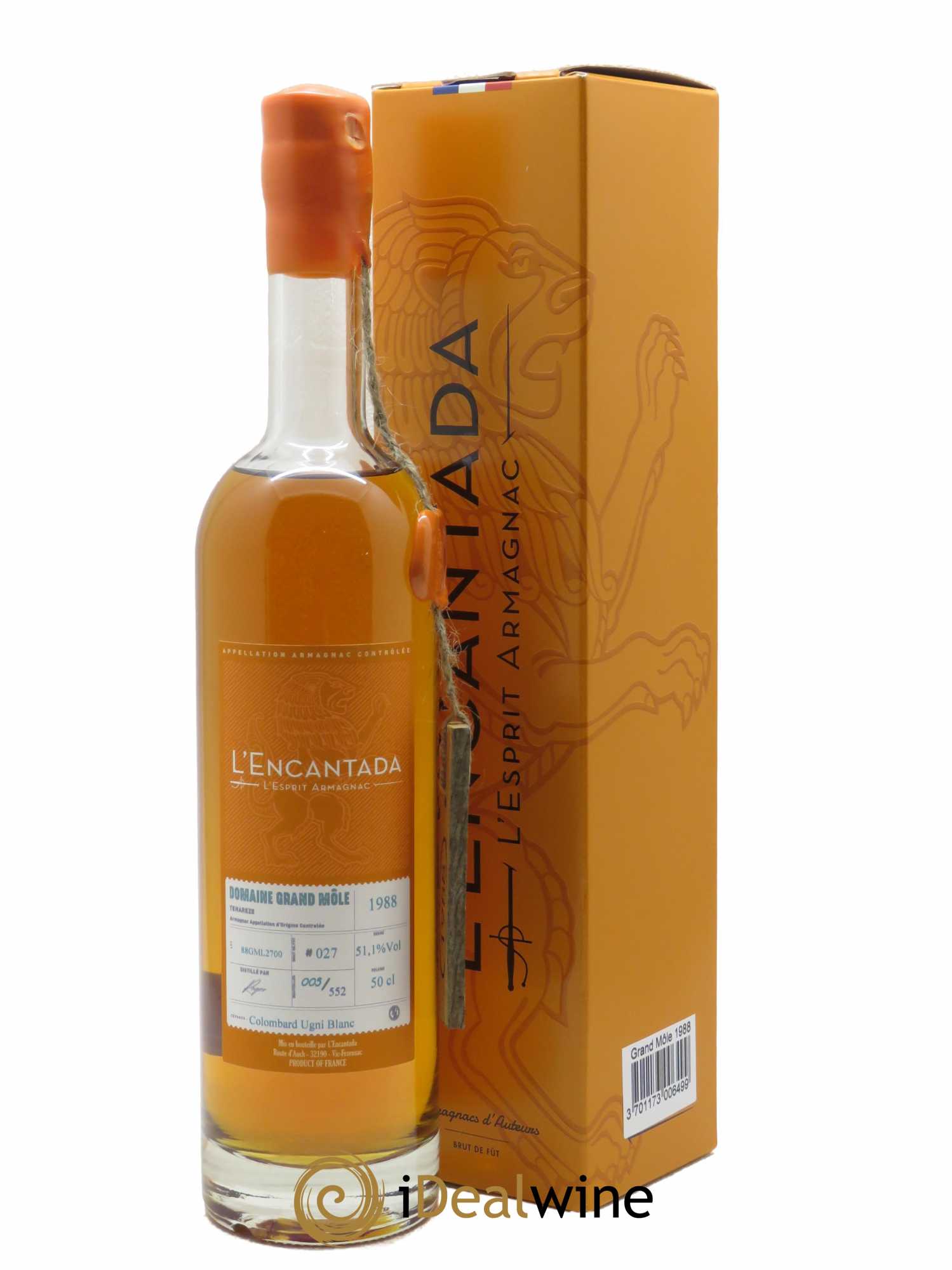 Bas-Armagnac Domaine Grand Môle n°27 L'Encantada (50cl) 1988 - Lot de 1 Bouteille