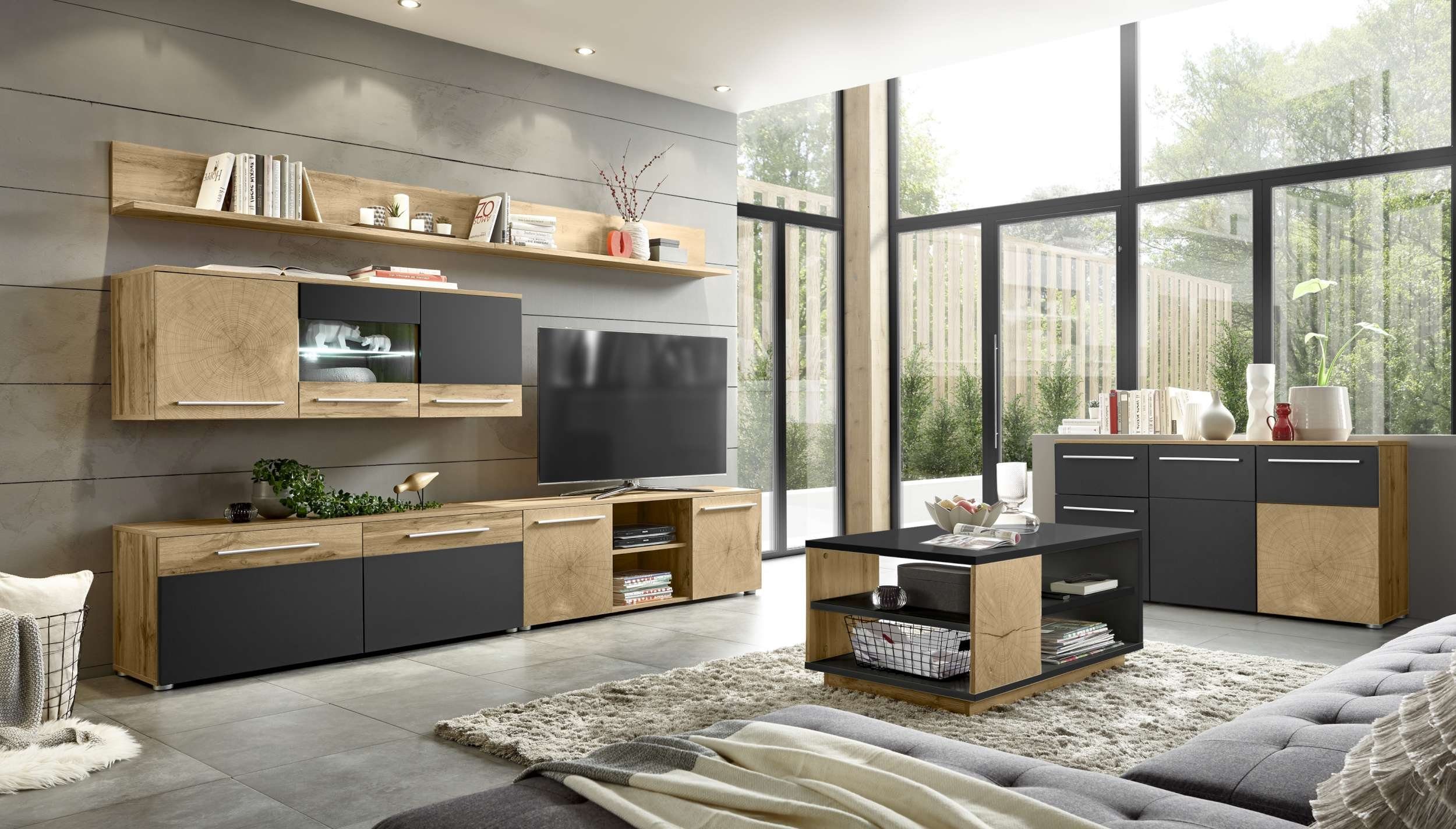 Stylefy Wohnwand Lorano