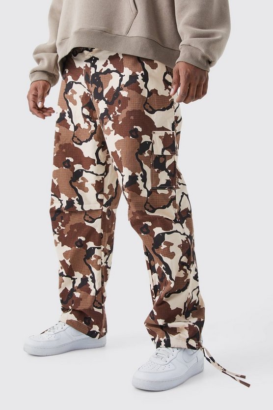 Plus Camouflage Ripstop Hose mit geradem Bein