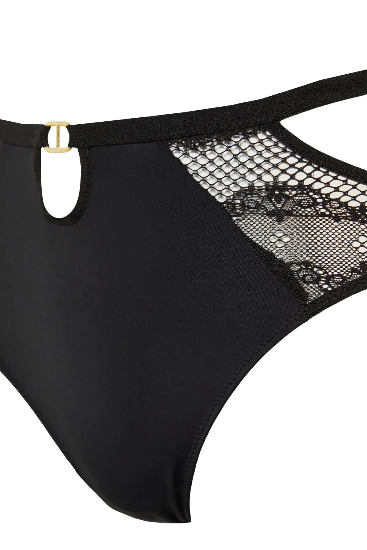 Trendyol Collection  Schwarze klassische Strickhöschen im 2er-Pack mit Spitzenfenster/Ausschnittdetail THMAW23KU00128
