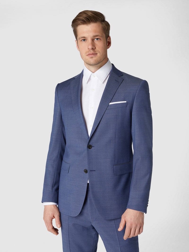 Modern Fit 2-Knopf-Sakko mit Schurwoll- und Stretch-Anteil Modell 'Finch' in royalblau