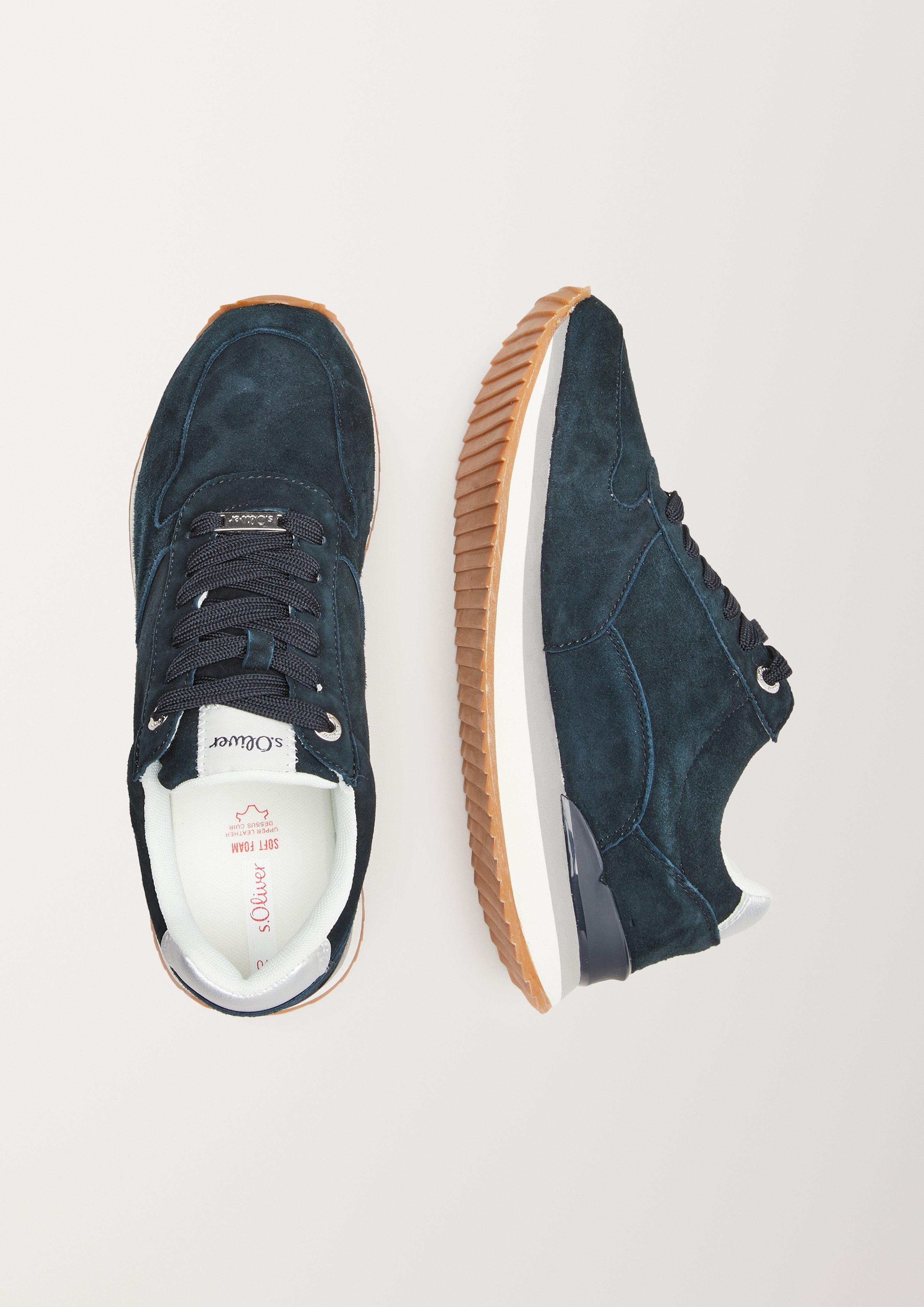 Fabric-Mix-Sneaker mit Leder  6005309-805