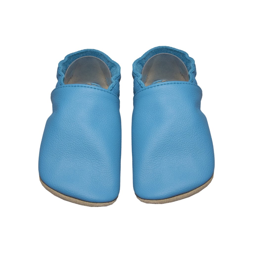 baBice Plain Baby Blue hellblaue Krabbelschuhe