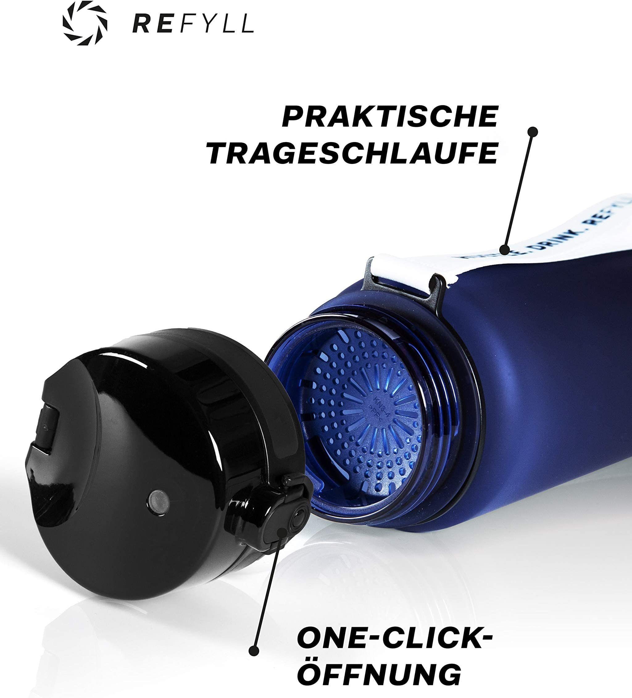 REFYLL Trinkflasche Sport-Trinkflasche 1L 