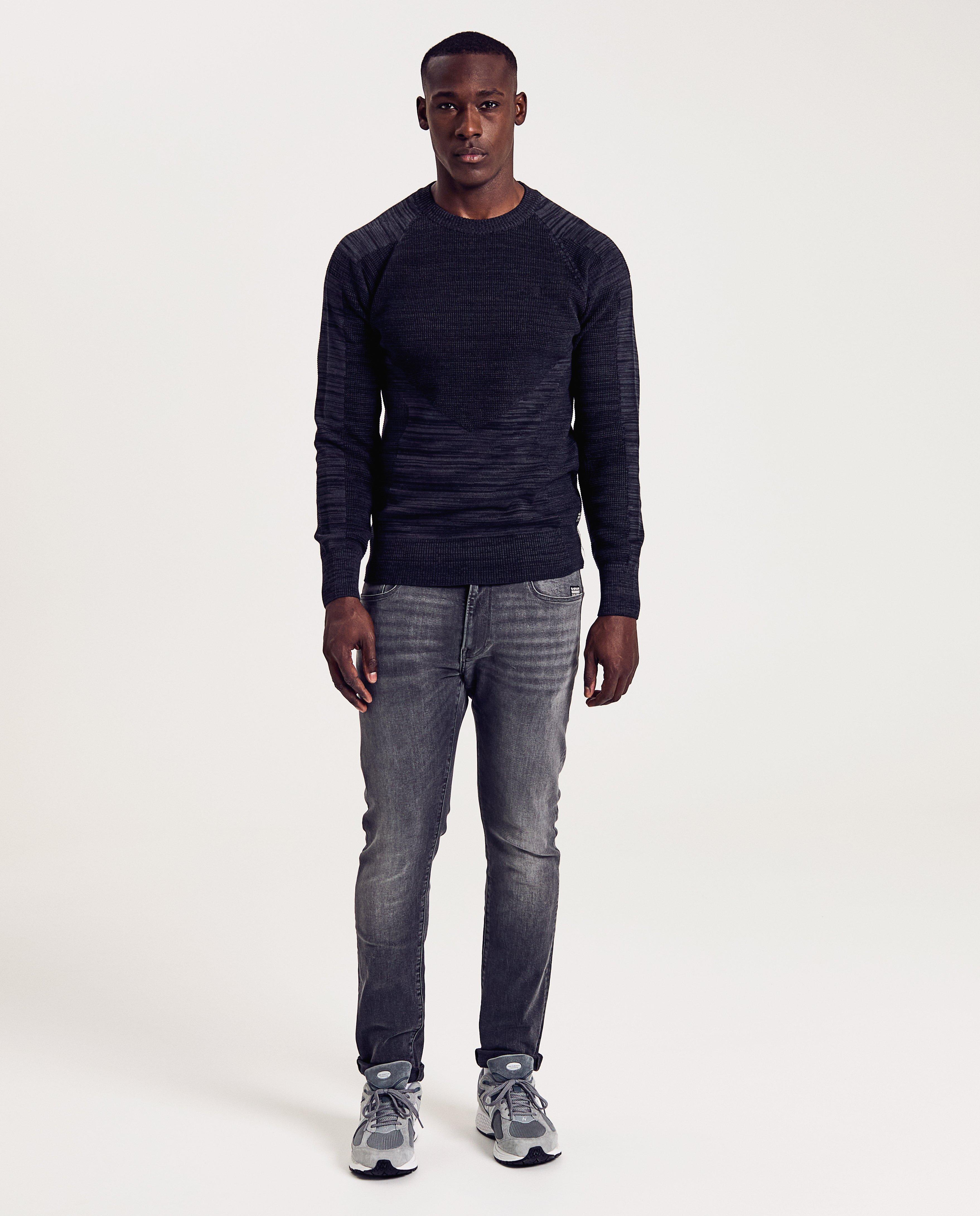 Blugi G-star cu aspect spălat, croială slim fit negri