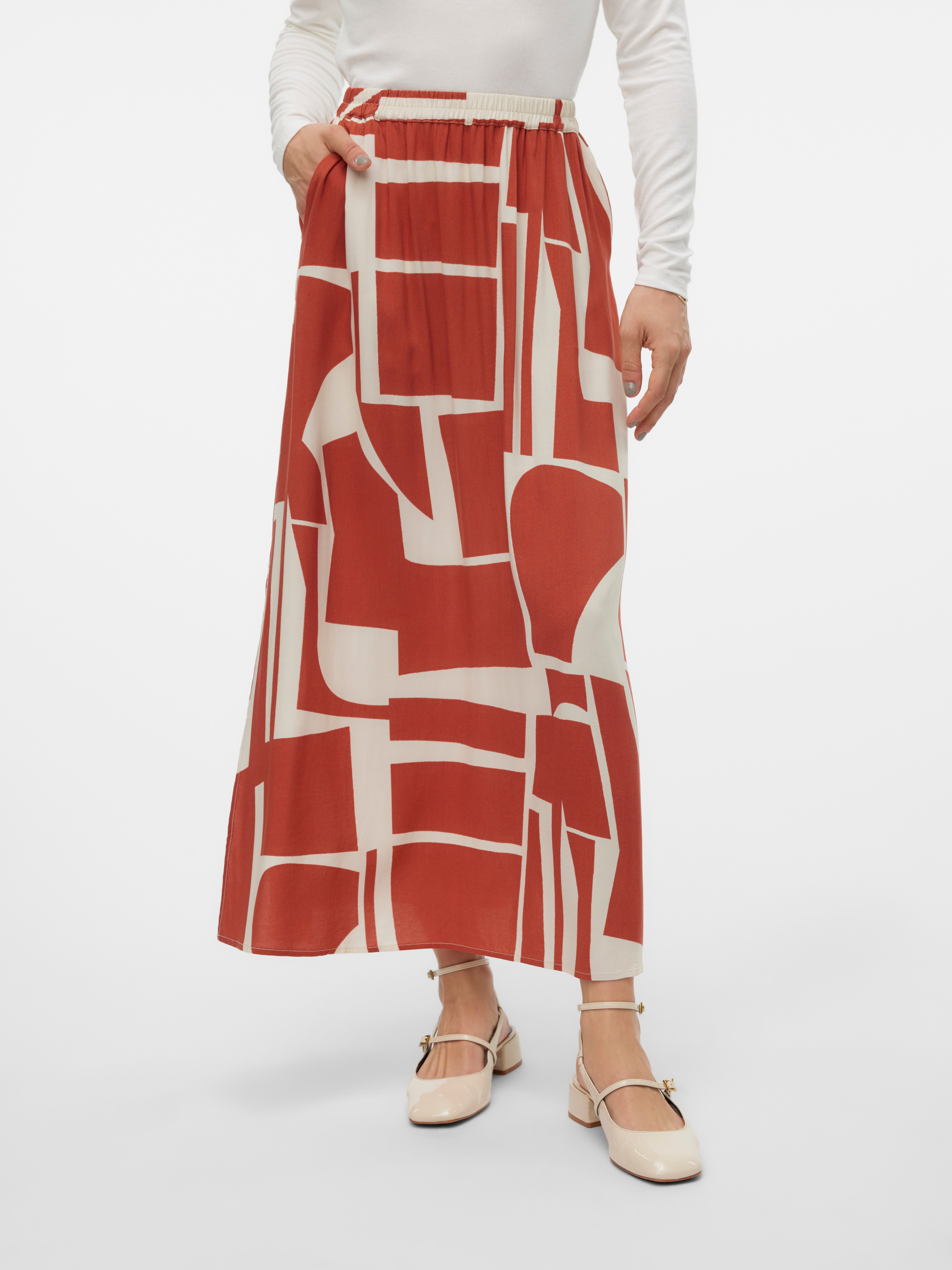 VMEASY Hohe Taille Langer Rock