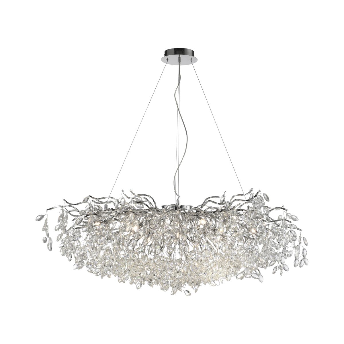 Paul Neuhaus 13-flg Pendellampe Ricicle Chrom
