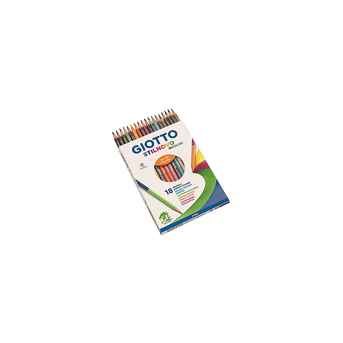 GIOTTO Stilnovo Bicolor-Buntstifte, 18 x 2 Farben
