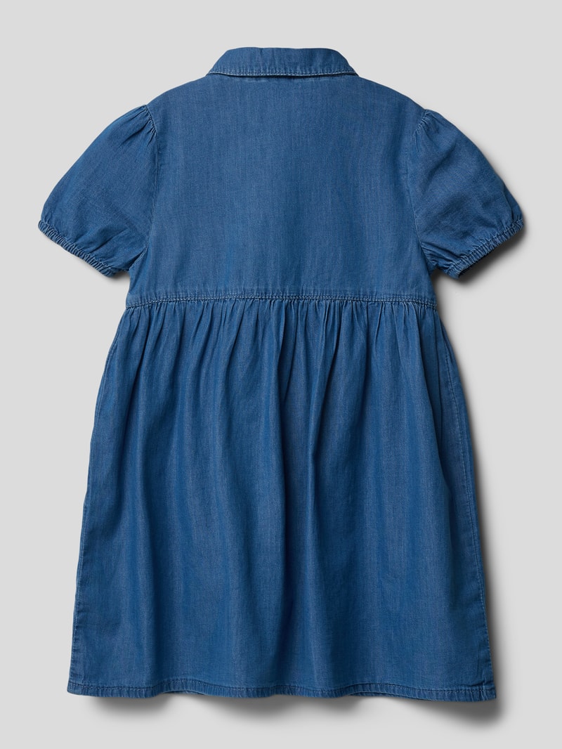 Jeanskleid mit abgesetztem Rockteil in blau