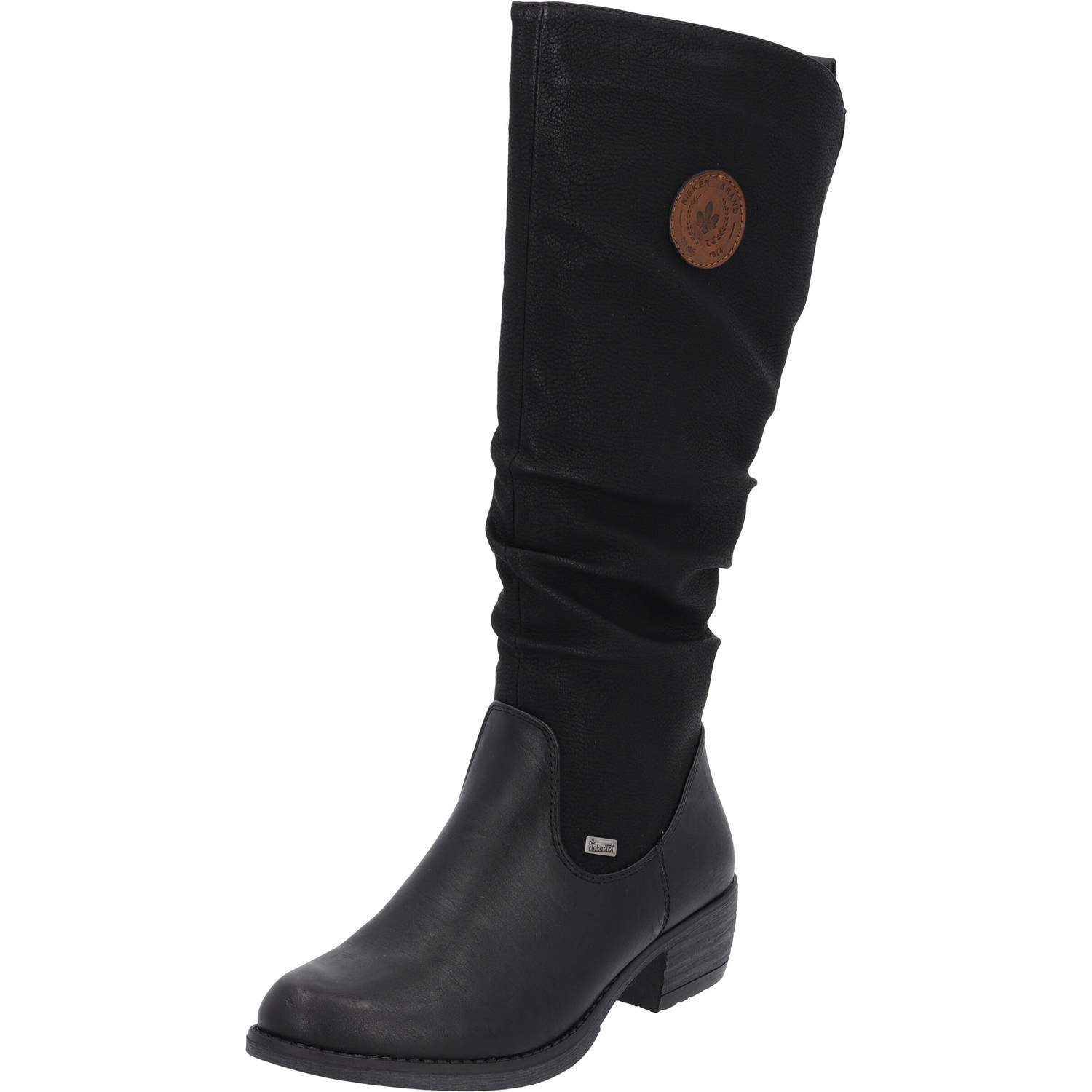 Rieker 93157, Stiefel, Damen, Schwarz (Braun/Schwarz)