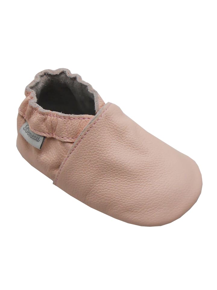 Yalion Leder-Krabbelschuhe in rosa günstig kaufen