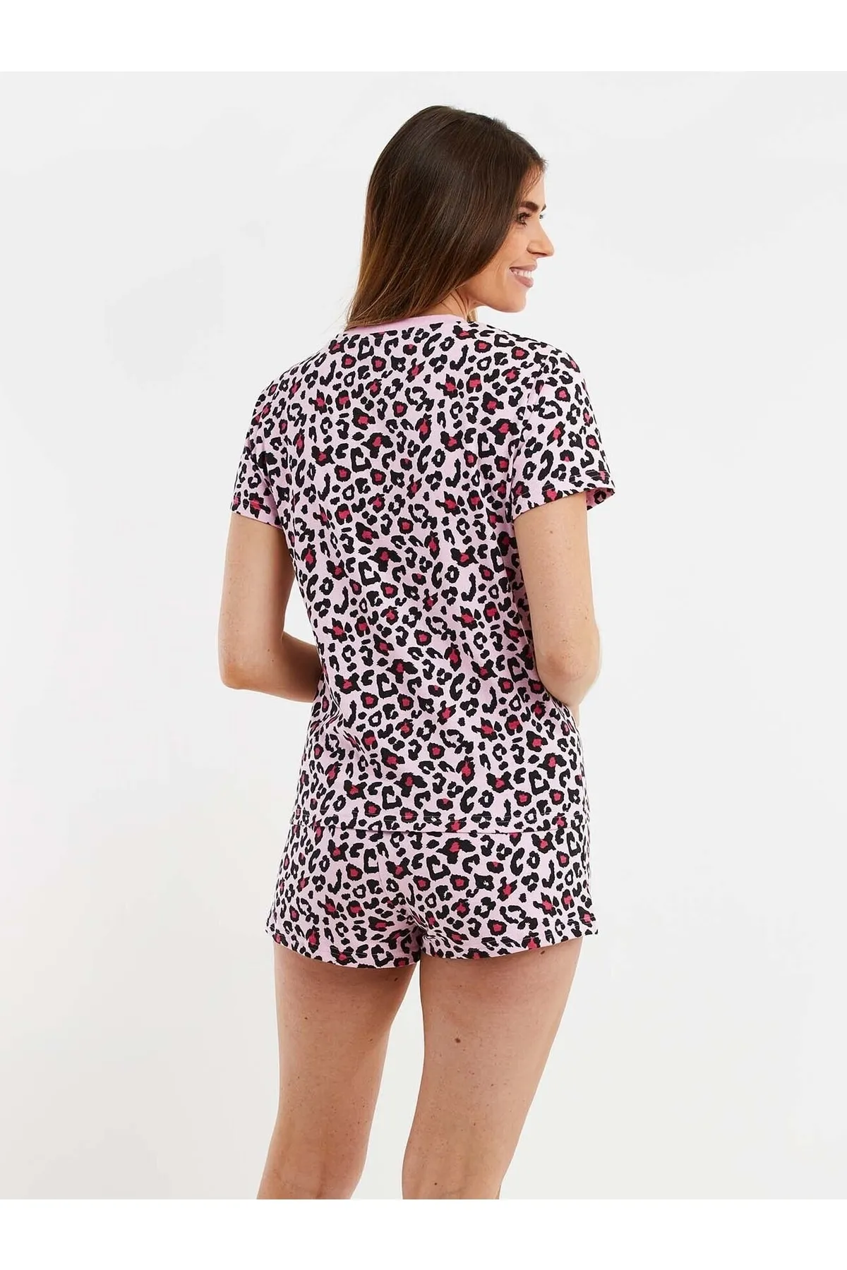 Threadbare  Loungewear - Nachtwäsche Cara Leopard Pyjama-Set und Augenmaske