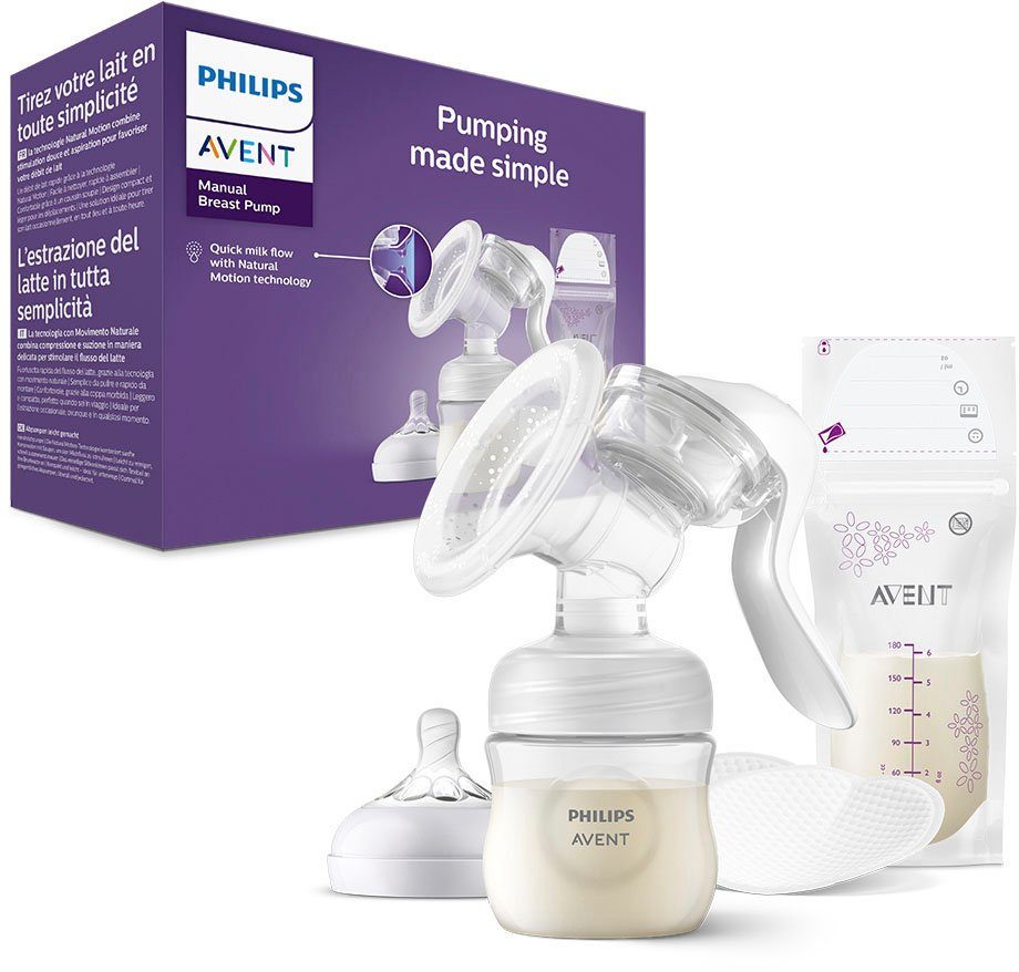 Philips AVENT Handmilchpumpe SCF430/20, Standardset mit Natural Motion-Technologie