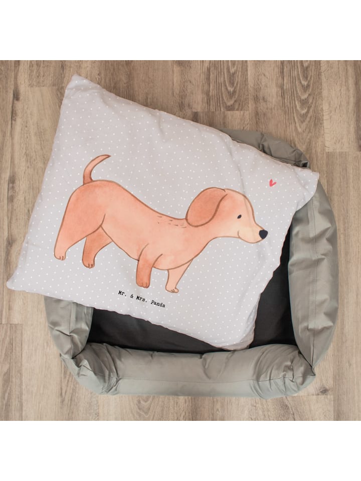 Mr. & Mrs. Panda Hundebett Dackel Kurzhaardackel Lebensretter oh... in Grau Pastell günstig kaufen onesize