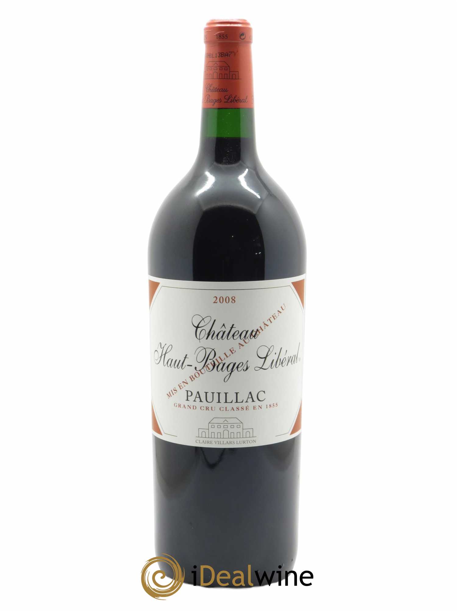 Château Haut Bages Libéral 5ème Grand Cru Classé (CBO à partir de 6 mgs) 2008 - Lot de 1 Magnum