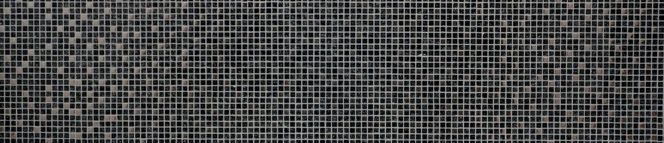 Mosani Mosaikfliesen Glasmosaik Crystal Mosaikfliesen schwarz silber glänzend / 10 Matten