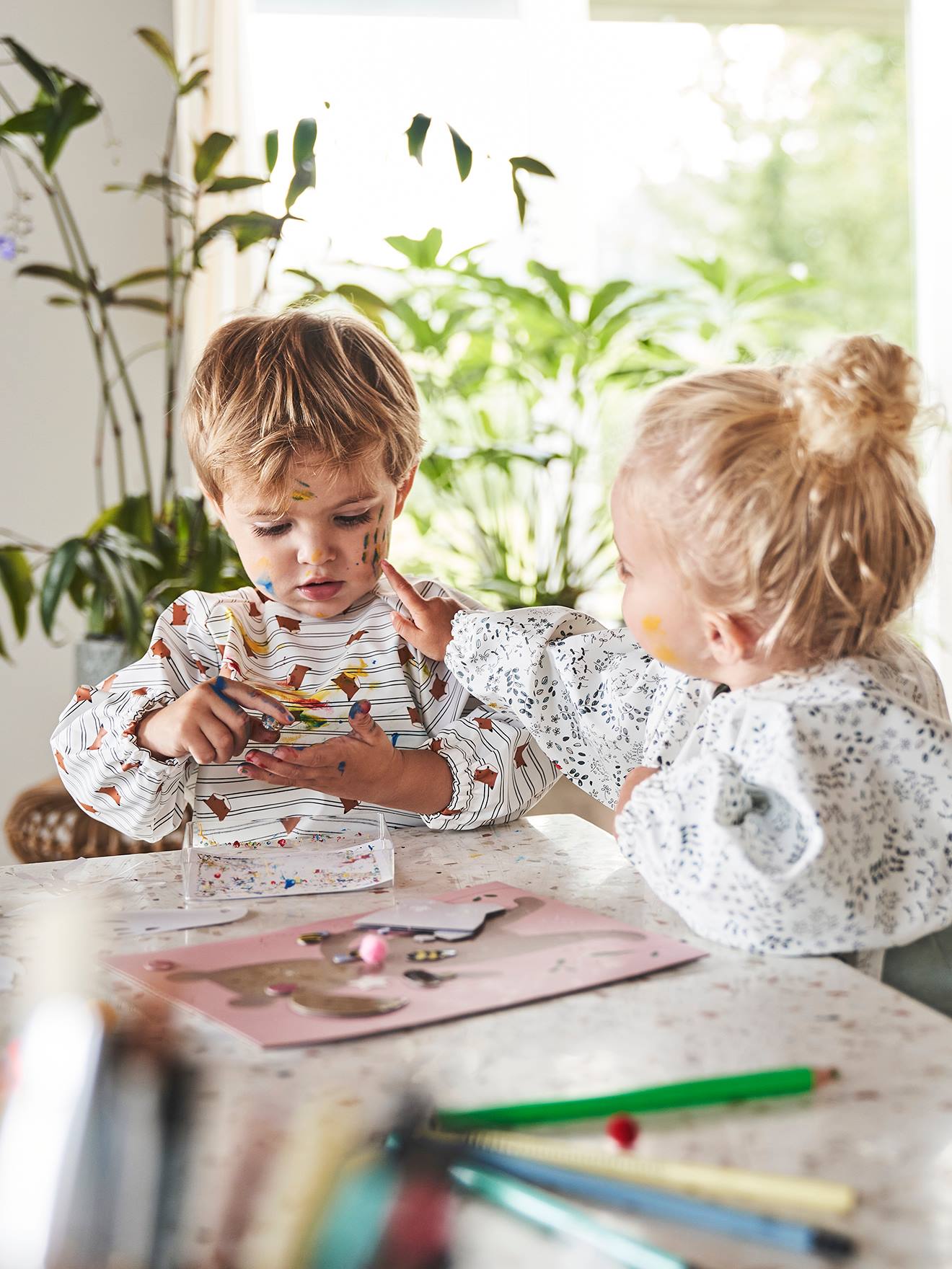 Vertbaudet Baby Ärmellätzchen - pudrig rosa