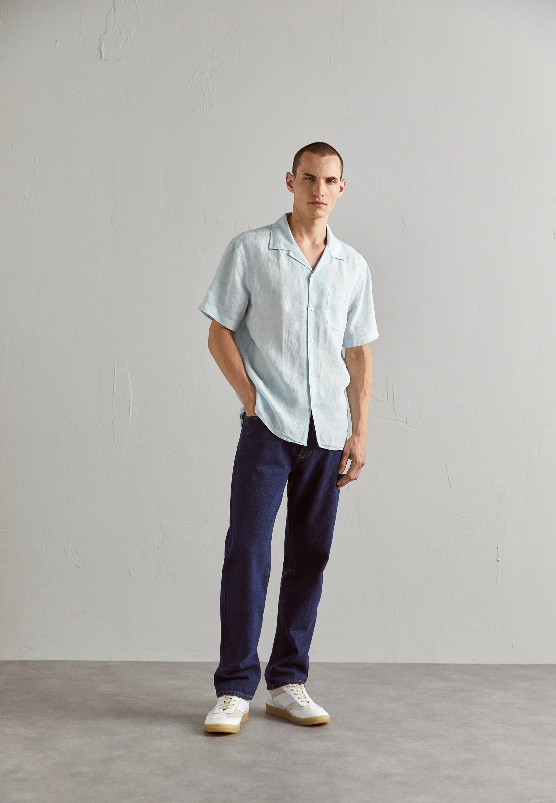 J.LINDEBERG MELANGE REG SHIRT - Camisa