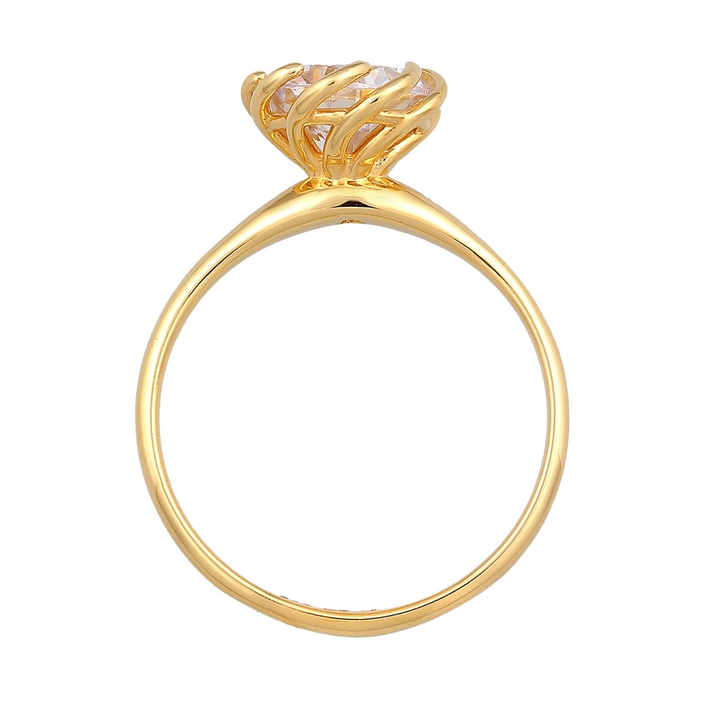 Elli Elli Bague Femmes Bague de fiançailles Solitaire Fleur avec Zirconia en argent st Bague