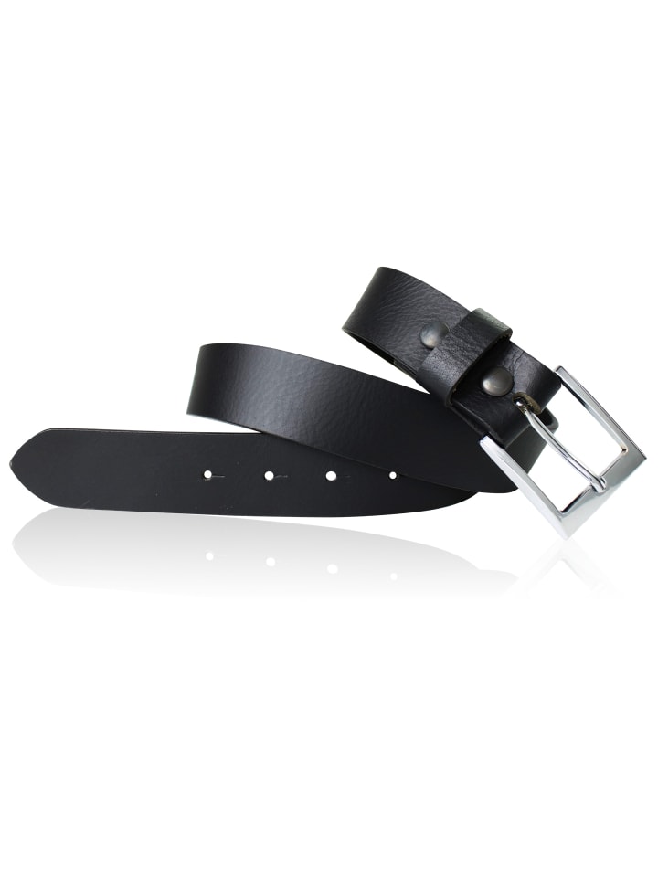 FRONHOFER Herrengürtel Leder 3,5 cm in Schwarz günstig kaufen