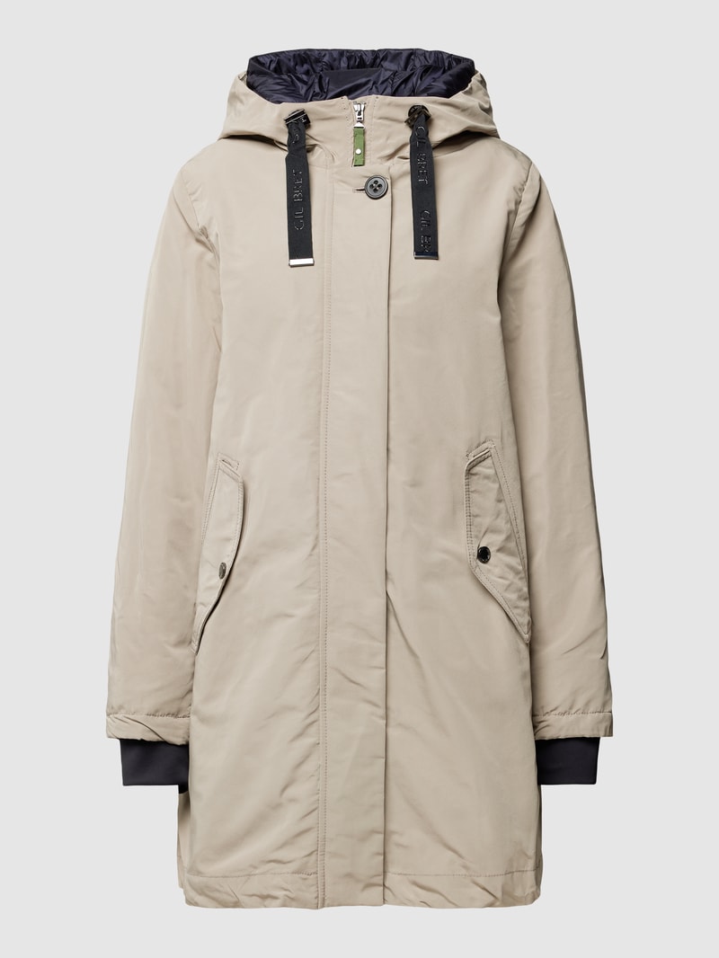 Jacke mit Kapuze in beige