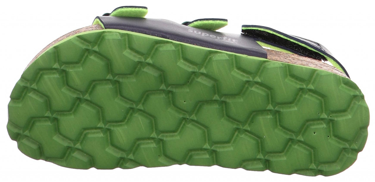 FUSSBETTPANTOFFEL - Blau/Grün Sandale mit Schnalle