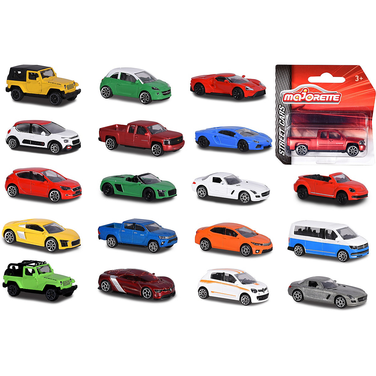 Street Cars Assortment, 18-sort.