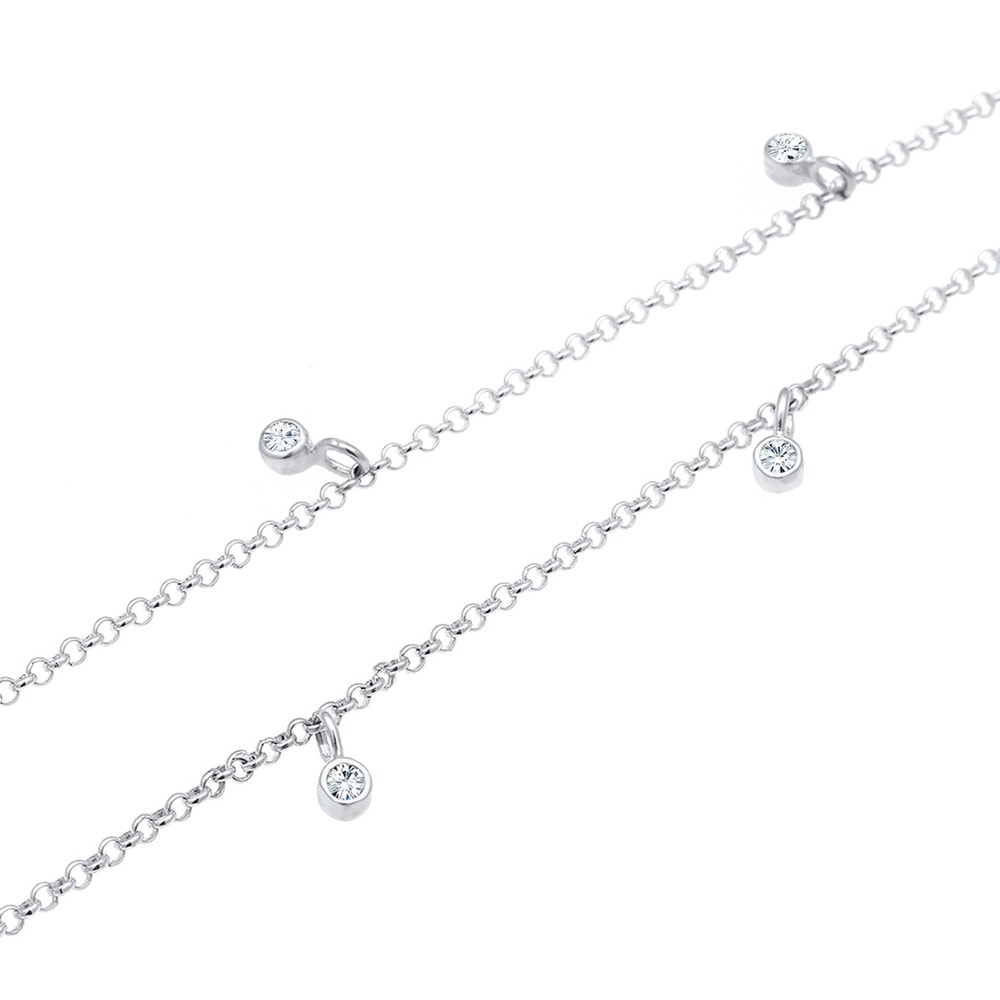Elli Elli Collier Femme Simple de Cristal - (925/1000) Argent collier