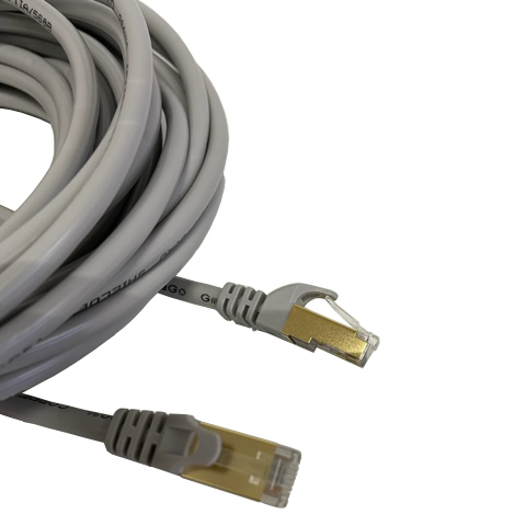Vago-Tools CAT7 Patchkabel Netzwerkkabel grau 2m rund