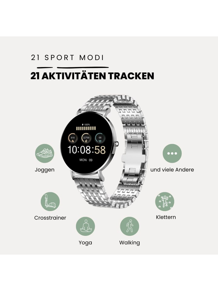 XCOAST XCOAST SIONA 2 Elegance Silver - Wasserdicht, AMOLED-Display, Ultraflach günstig kaufen onesize