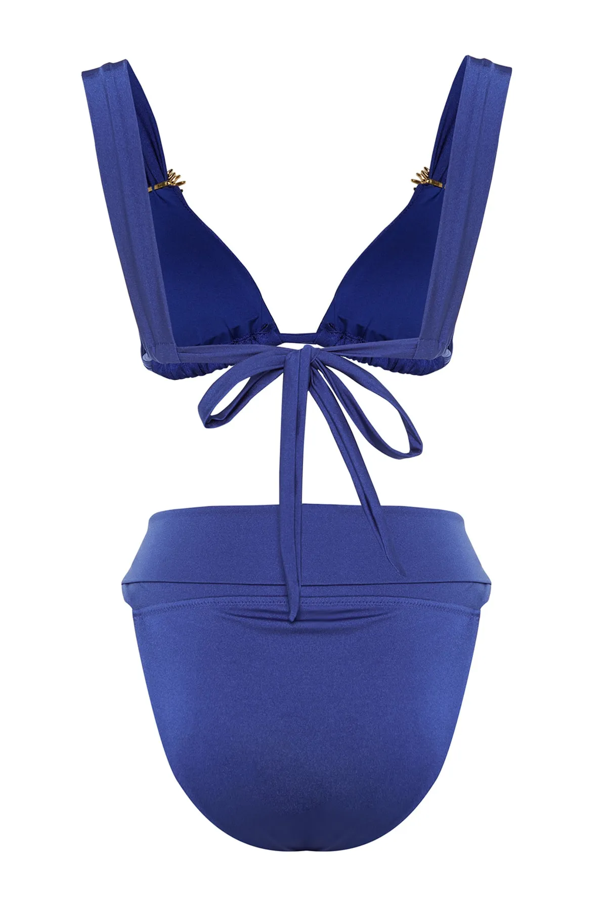Trendyol Collection  X Zeynep Tosun Marineblaues Bikini-Set mit Sonnenaccessoires TCLSS23BT00005