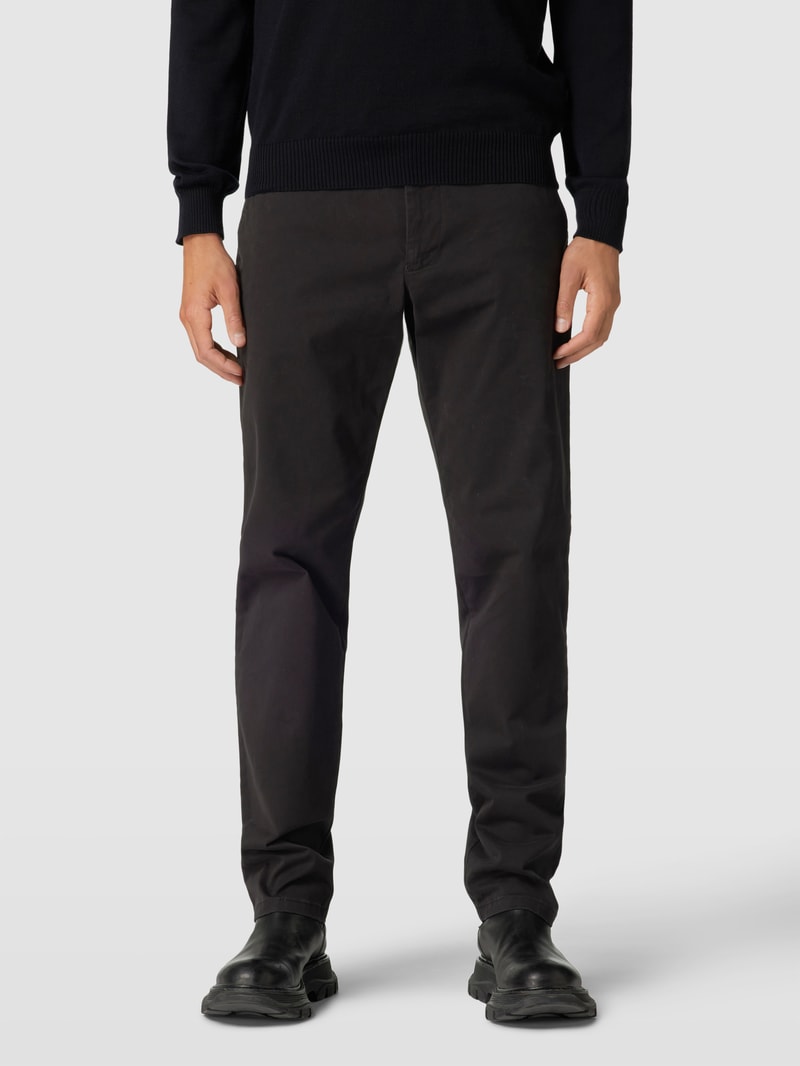 Chino mit französischen Eingrifftaschen in schwarz