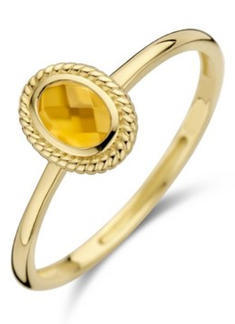 Anel Blush em ouro amarelo 14 quilates com citrino 1239YMC