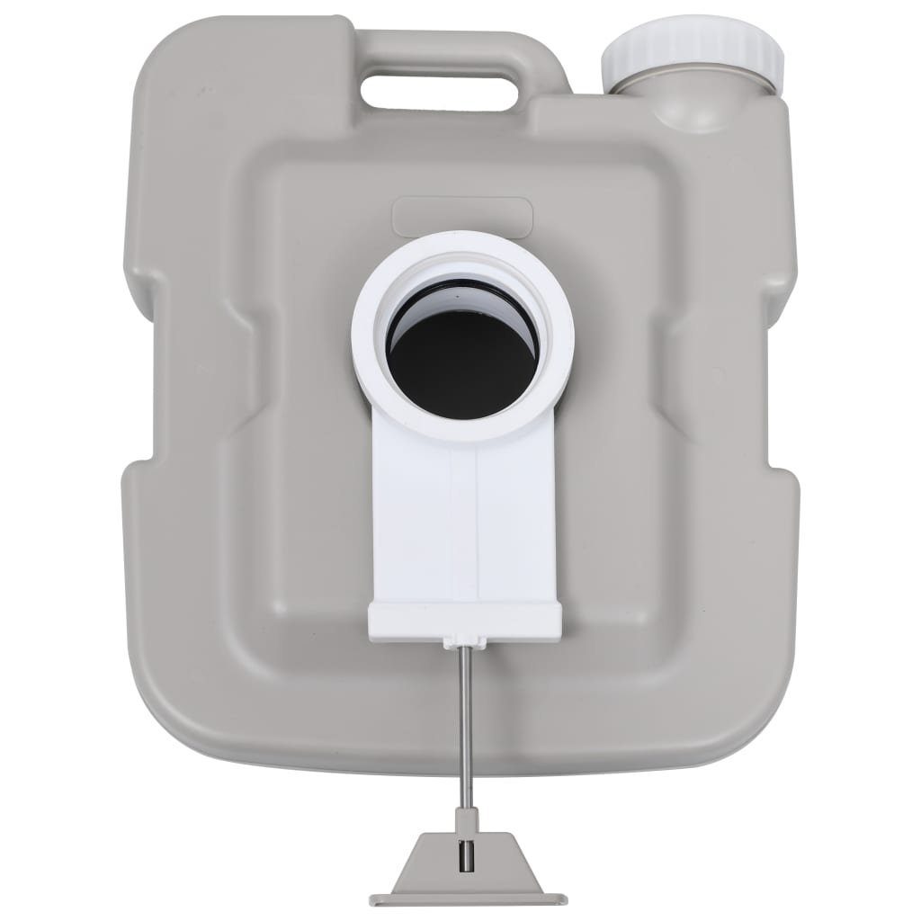 vidaXL Campingtoilette Tragbare Campingtoilette Grau 10 10 L