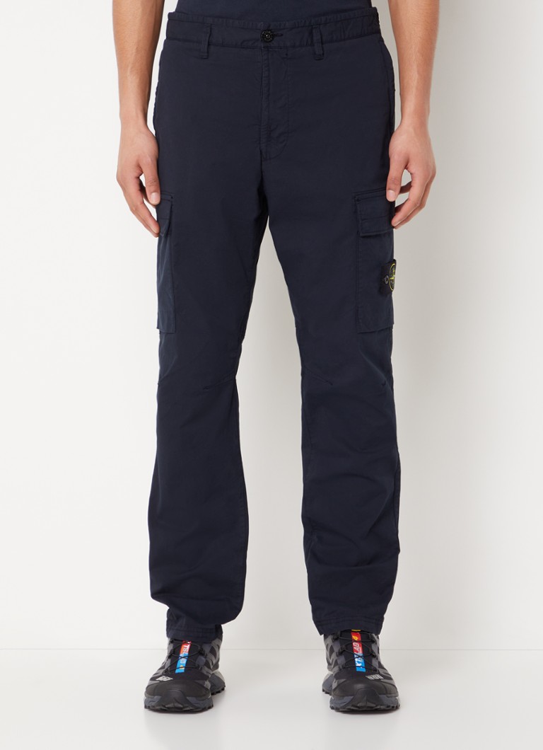 Pantaloni cargo conici Stone Island 30410 cu logo