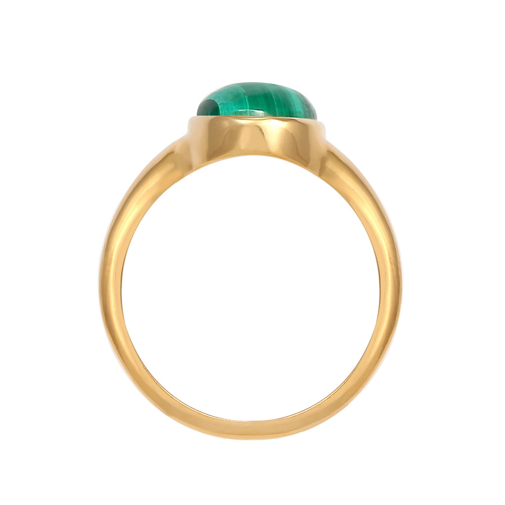 Elli PREMIUM Elli PREMIUM Bague Bague pour dames en argent sterling 925 plaqué or, vert élégan Bague