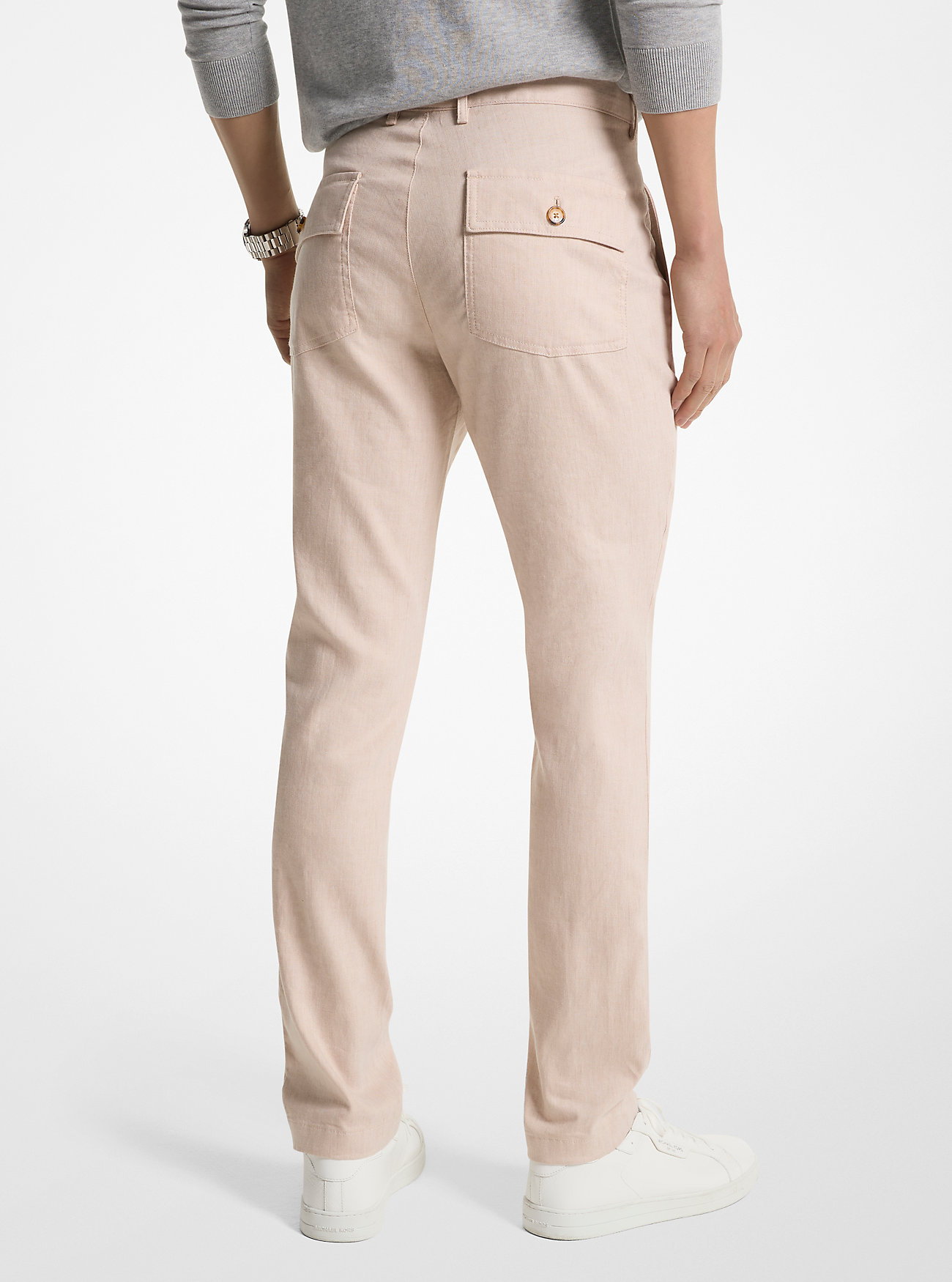 Linen Blend Pants - KHAKI