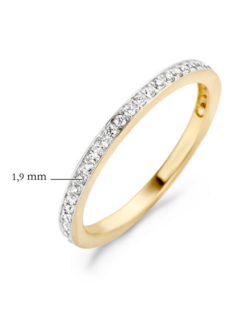 Inel Blush din aur galben de 14k cu zirconiu cubic 1119BZI