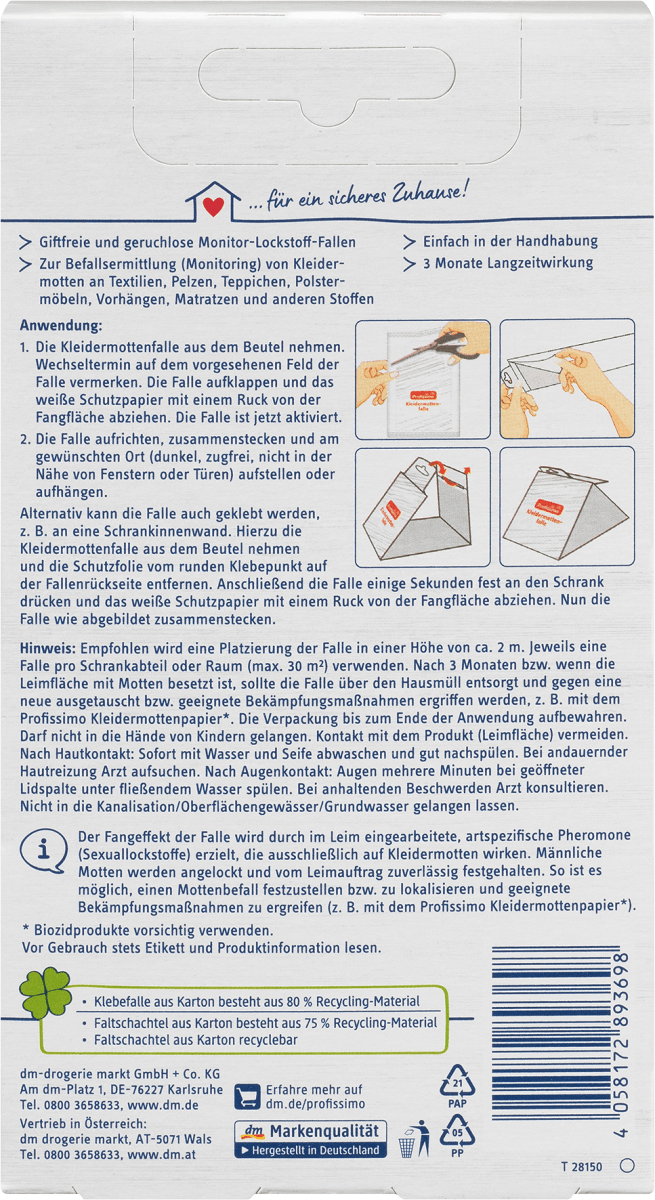 Kleidermottenfallen, 3 St