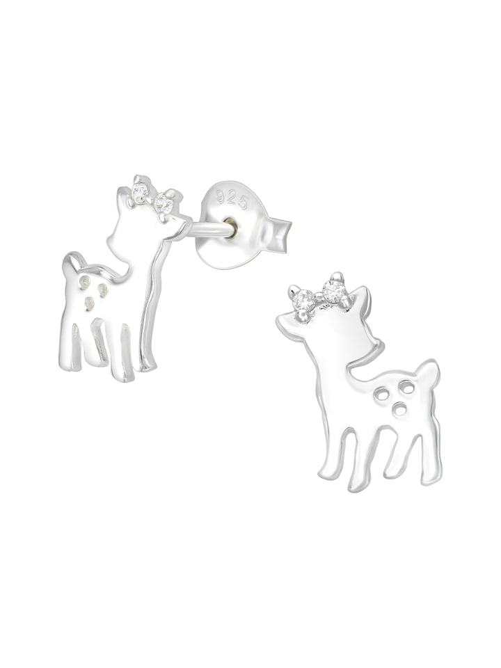 Alexander York Ohrringe, Ohrstecker REHKITZ Zirkonia weiß in 925 Sterling Silber, 2-tlg. günstig kaufen onesize