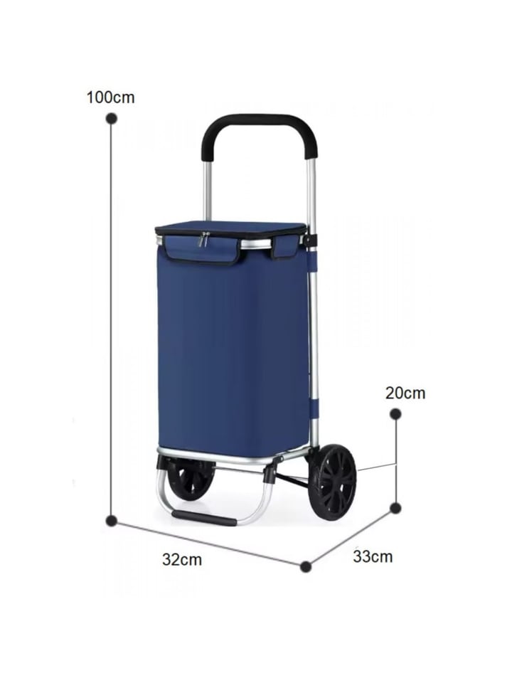 Cheffinger 40L Einkaufswagen Trolley in Blau günstig kaufen 40