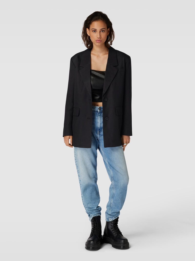 Blazer mit Reverskragen Modell 'MILLA' in schwarz