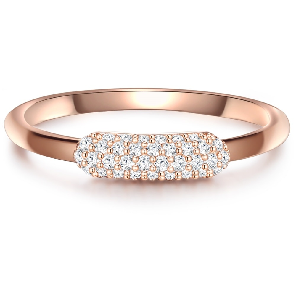 Glanzstücke München Bague en argent Argent sterling Oxyde de zirconium (CZ) en Or rose Bague