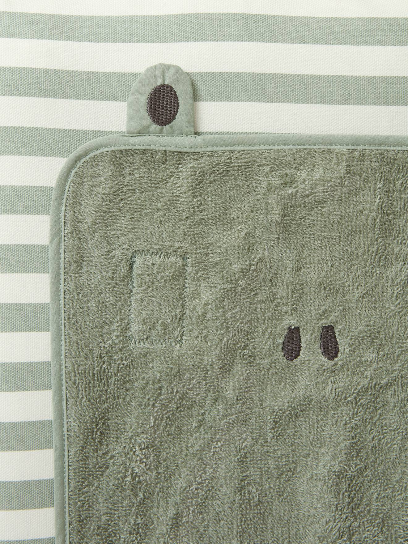Housse pour matelas à langer personnalisable TREK rayé vert